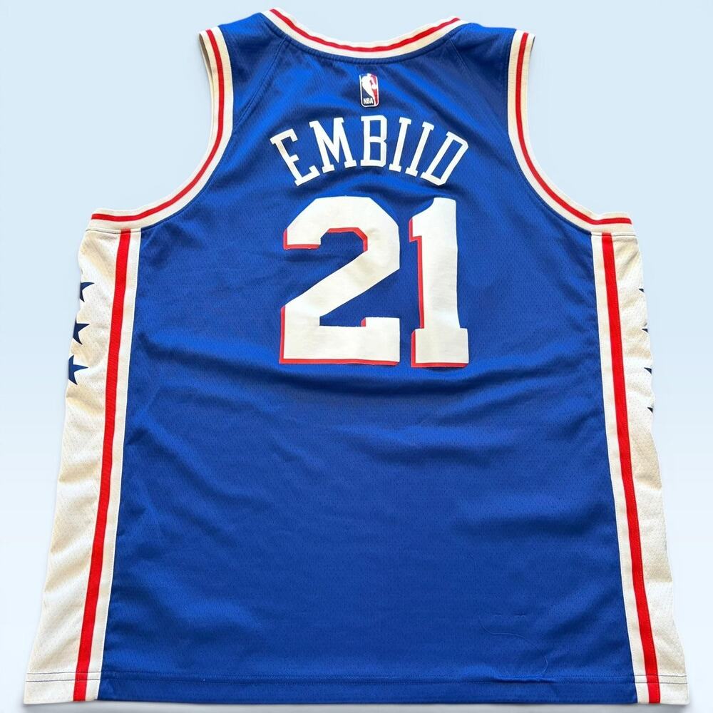 Philadelphia 76ers Jersey Mens XL  Joel Embiid 21 Nike